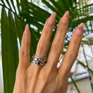 Bloodline Solid Sterling Silver & Garnet Ring